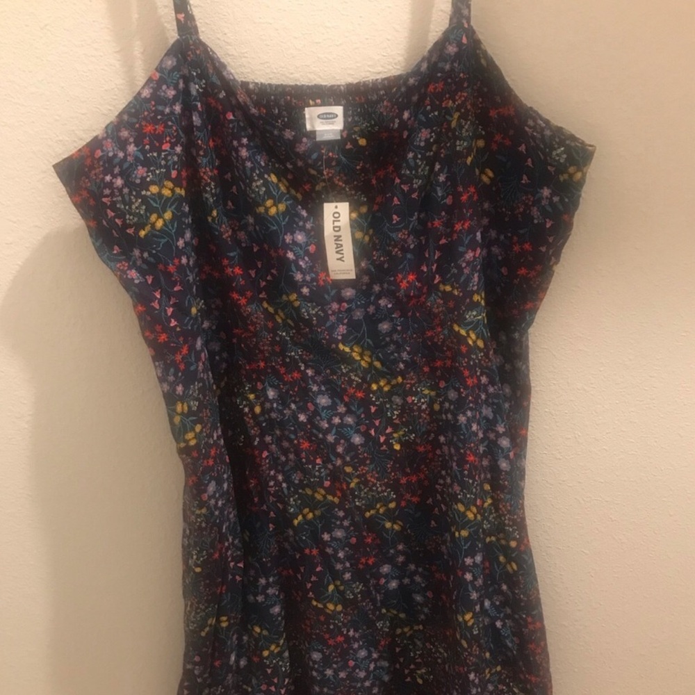 Old Navy Navy Floral Summer Dress NWT Size XXL